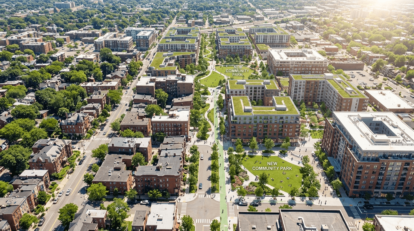 Ein Stadtprojekt in seinem realen Kontext mit KI visualisieren