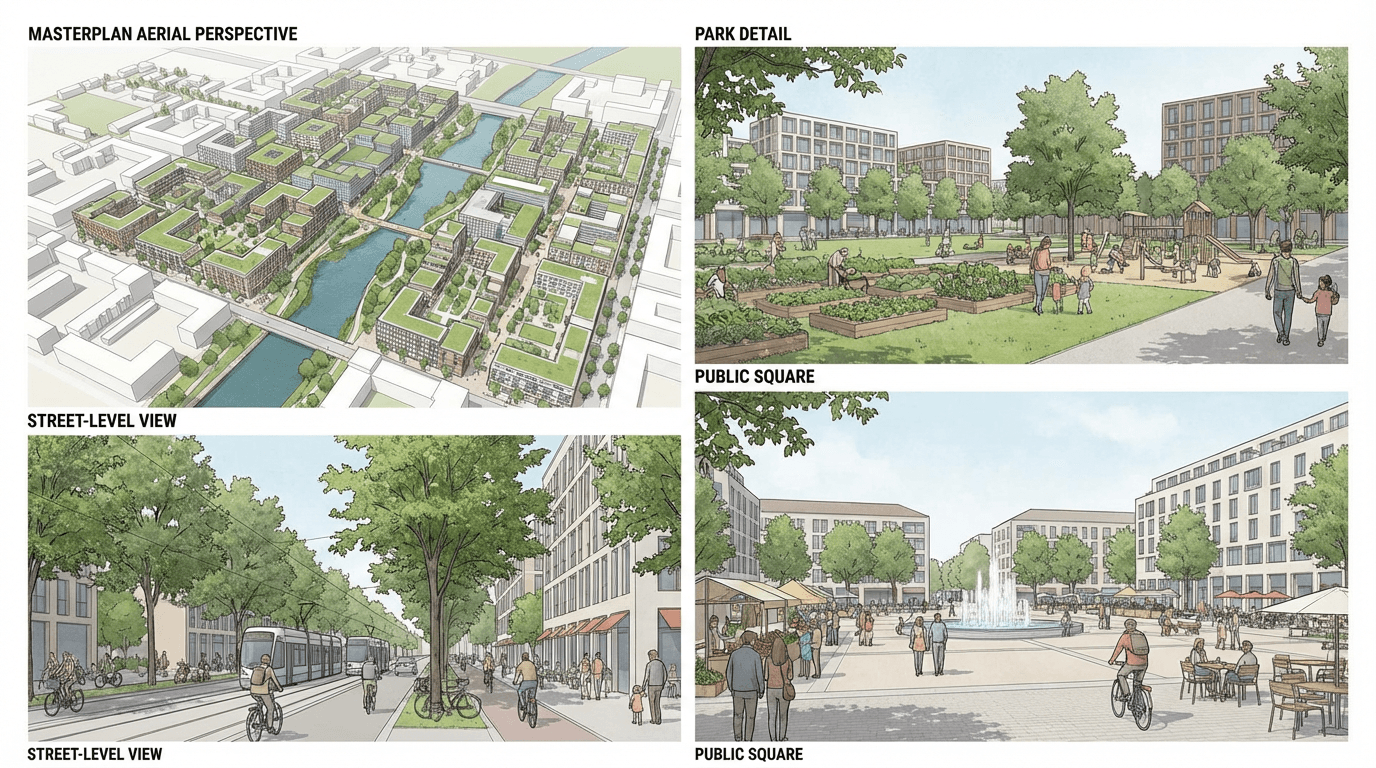 Stadtplanungswettbewerb-Praesentationen mit KI gewinnen
