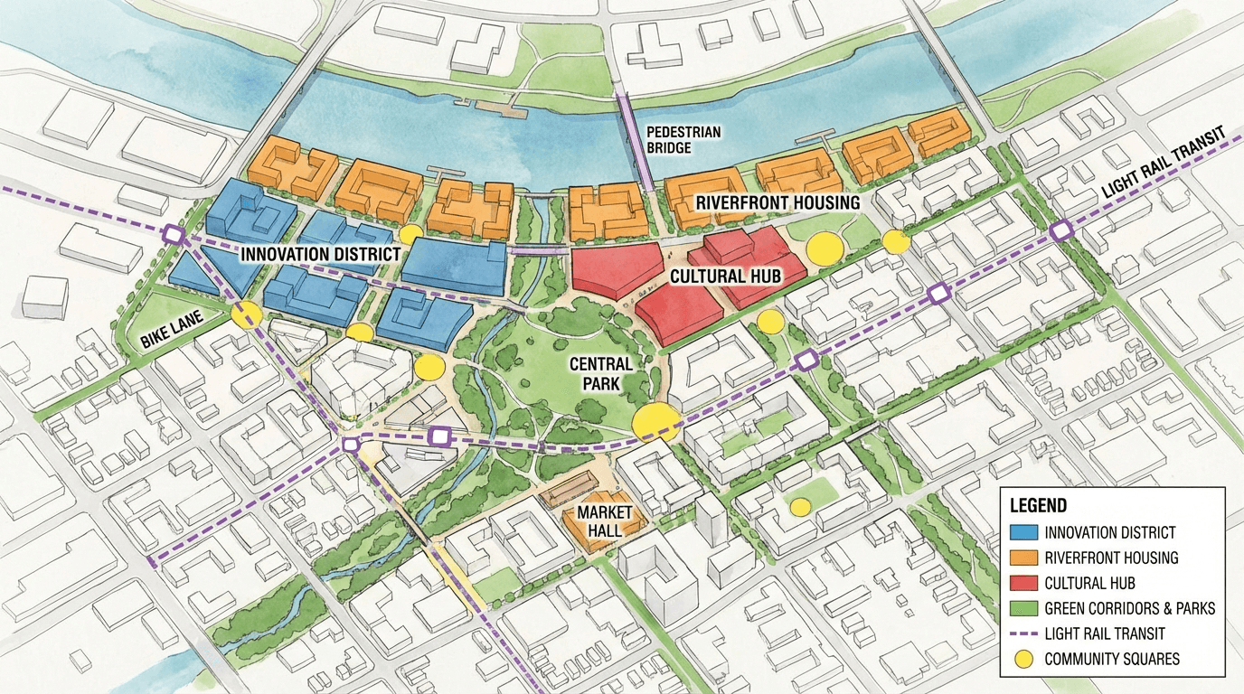 Leitfaden: KI fuer die oeffentliche Kommunikation eines Masterplans nutzen
